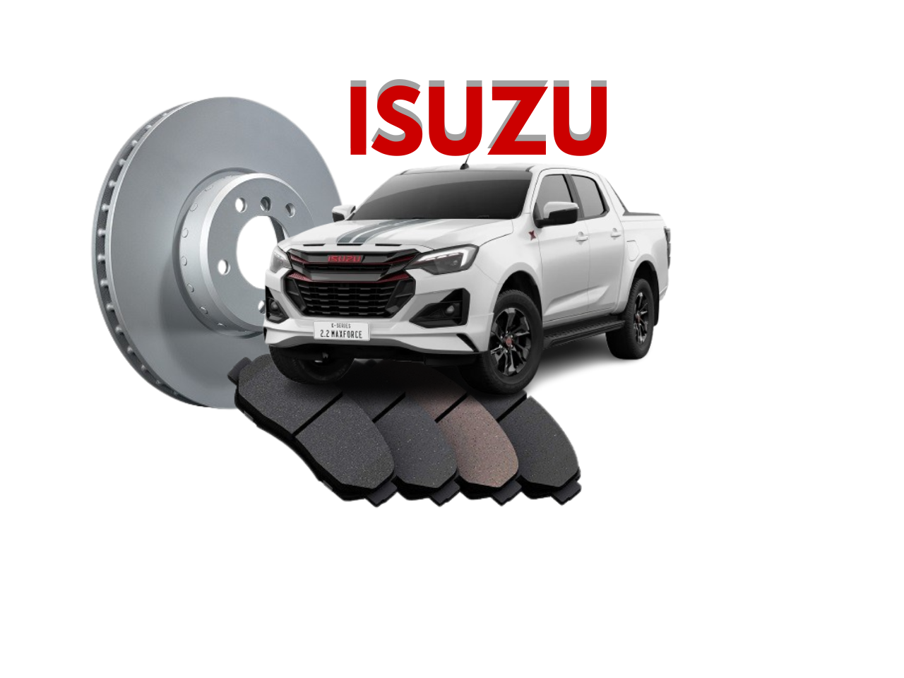 ราคาผ้าเบรก+จานเบรก ISUZU